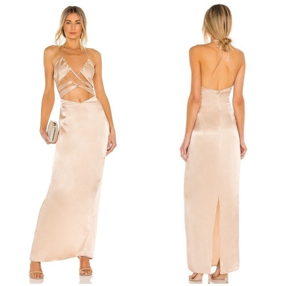 ❤️‍🔥3 FOR $50❤️‍🔥 Michael Costello x REVOLVE Josie Gown in Nude - Picture 2 of 11